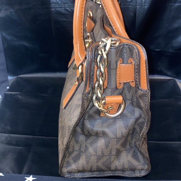 Michael Kors Hamilton East West Tan Brown Satchel EUC - Picture 5 of 9